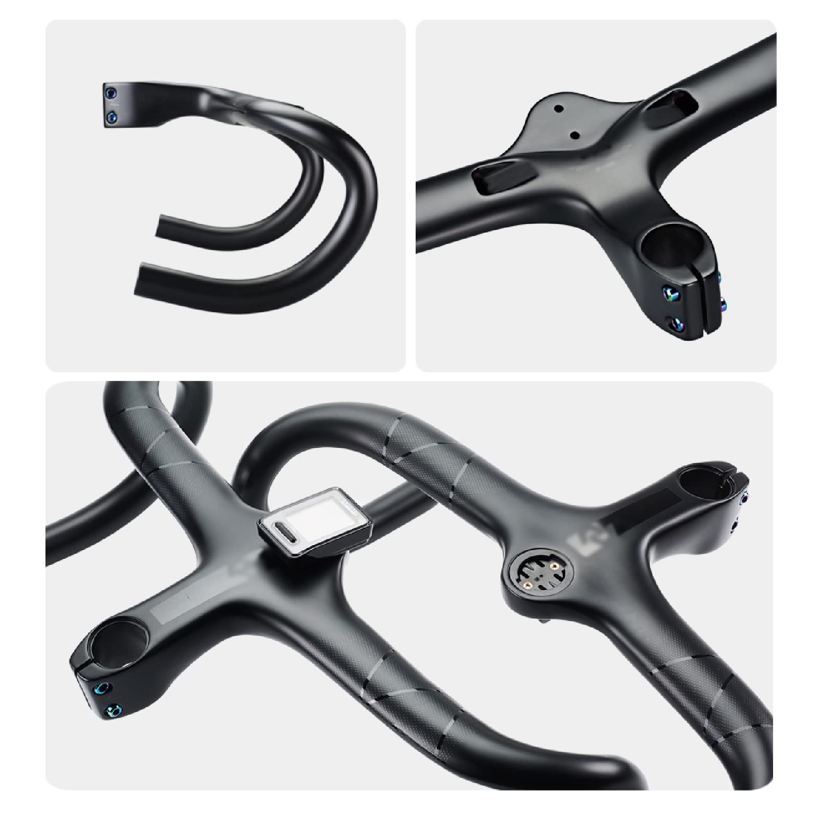 Cintre Route Intégré Carbone AERONOVA - 28,6 Mm - Pour Vélo De Course - Neuf