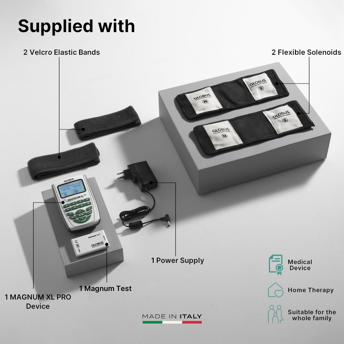 GLOBUS | Magnum XL Pro High Power Home Magnetotherapy, 46 Programme für die Behandlung zu Hause, Trauma und Fraktur Genesung, Arthrose und Arthritis Hilfe, Ästhetik-Programme