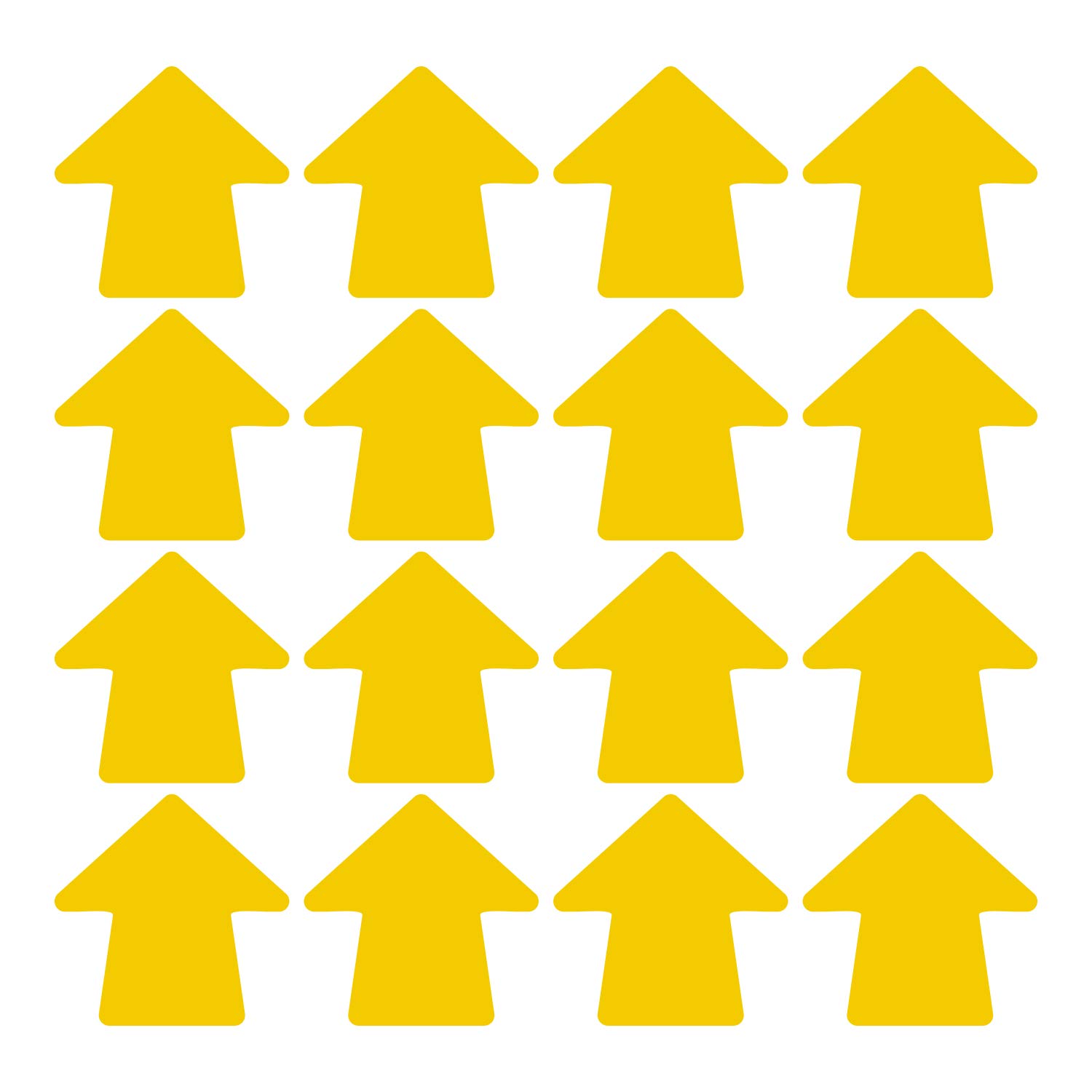 Flèche autocollante sol jaune 10,2 cm Litemark | Lot de 18 stickers ronds de signalisation