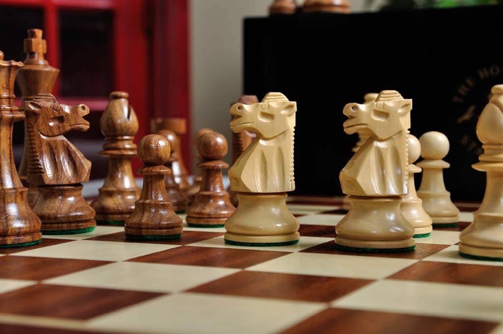 The Club Series Chess Set, Box, & Board Combination