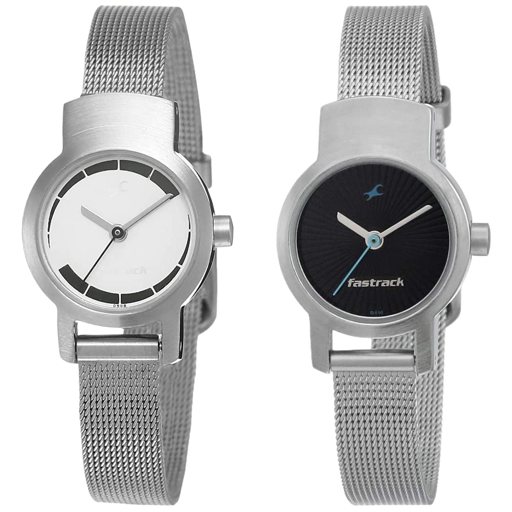 Fastrack Women Stainless Steel Analog Watches Combo (Nk2298Sm01,Nk2298Sm03), Band Color-Silver,Dial Color-White (B07X1GYSZP) Amazon Price History, Amazon Price Tracker