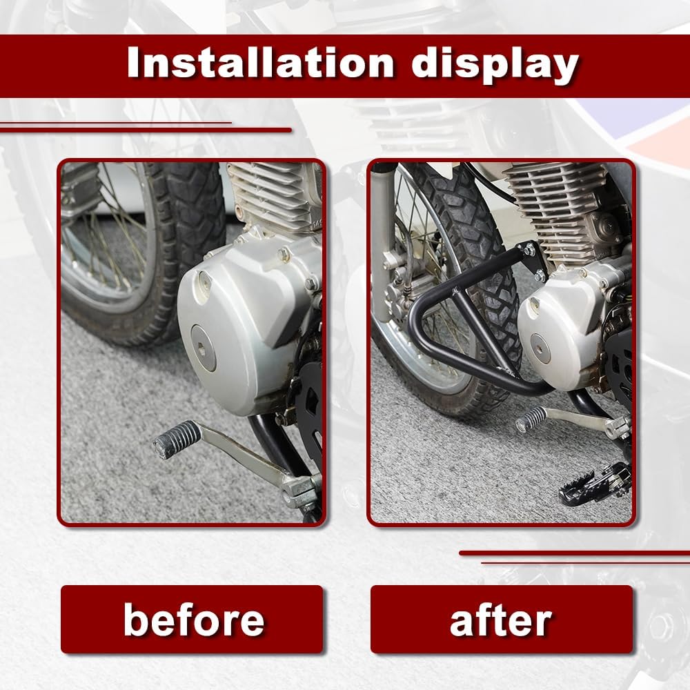 Xitomer Highway Engine Crash Bars Compatible with XR150L 2014-2024 Pannier Side Fit for XR150L Engine Guard Crashbars Tank Guard