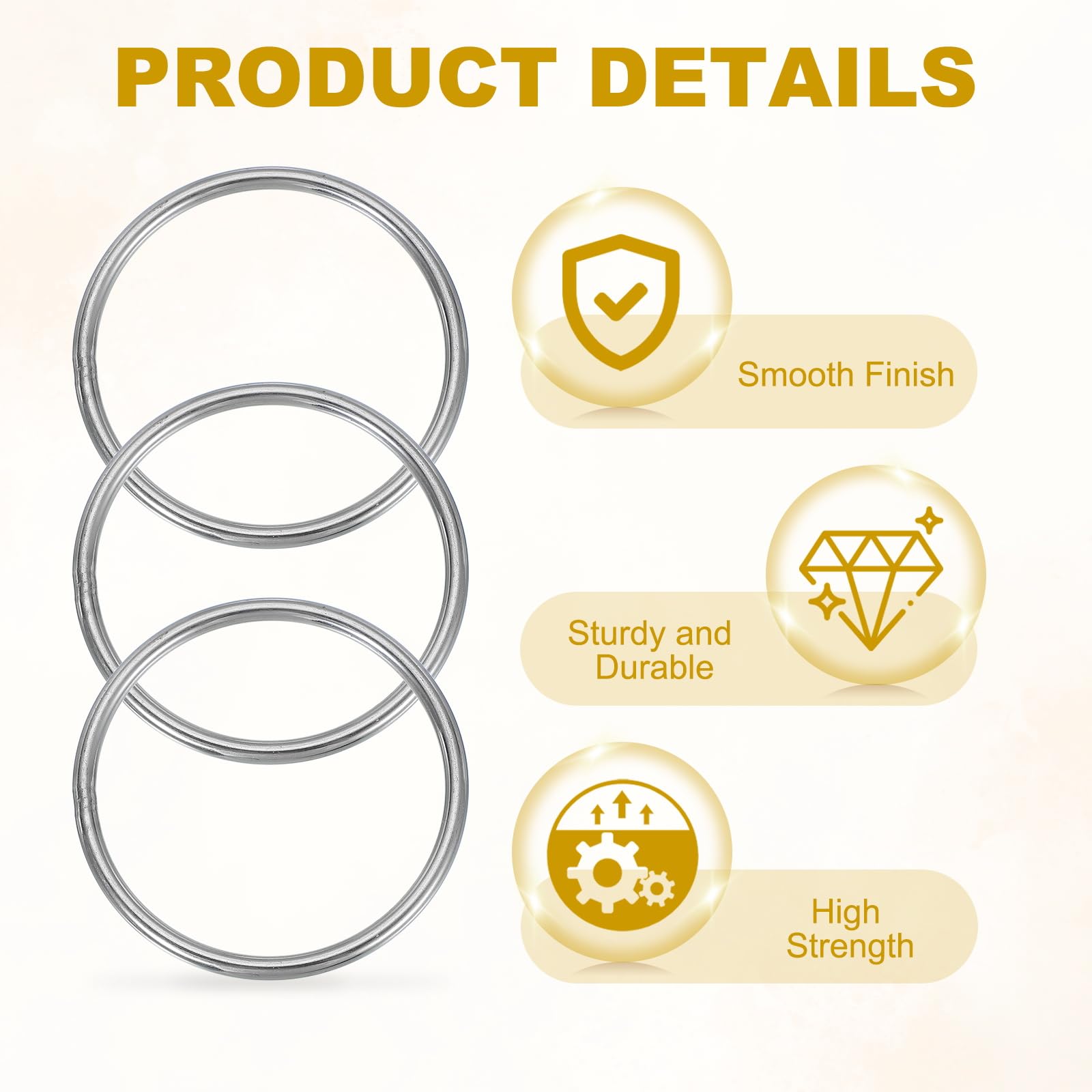 PATIKIL 2.4" Metal O Ring - Image 3
