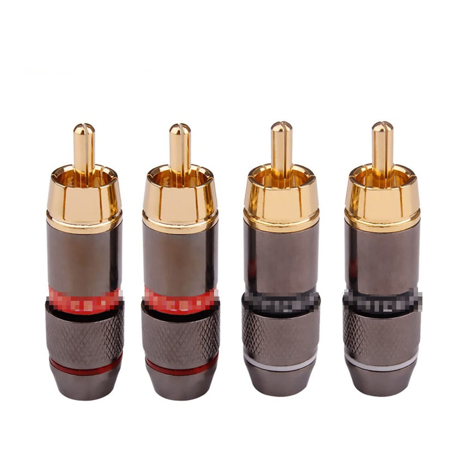 Câble RCA adaptateur mâle et connecteur audio RCA plaqué Or Lotus Head pour système HiFi