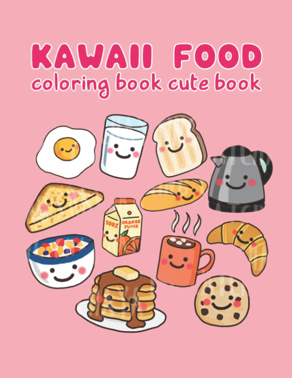 Buy Kawaii Cute Food Coloring Book 30 Adorable & Relaxing Easy Kawaii