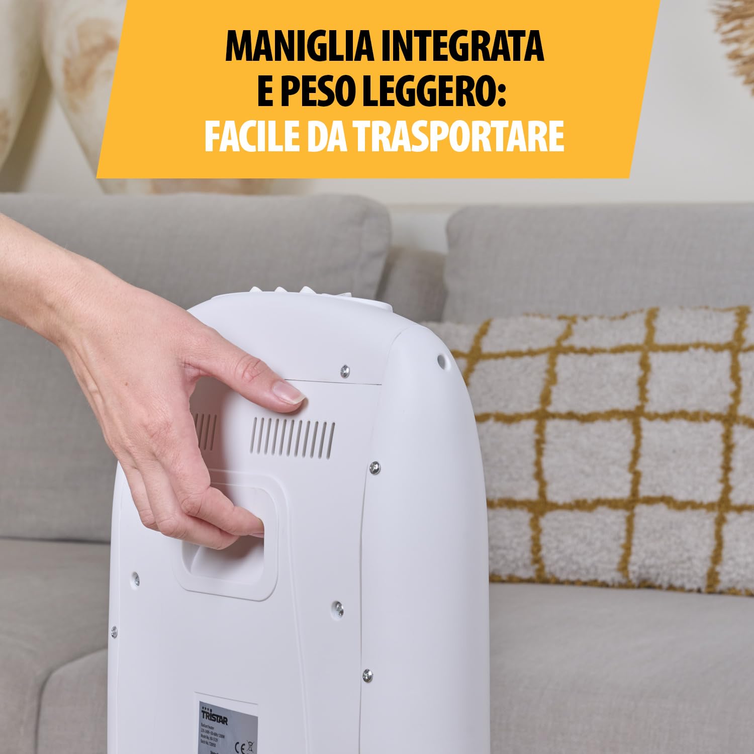 Tristar Radiatore elettrico booster KA-5129 - Alogeno - 3 impostazioni di potenza - Oscillante - 1200 W max Grigio