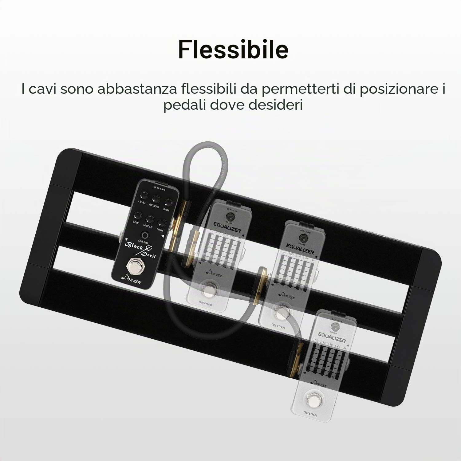Donner Cavi Patch per Effetti per Chitarra Jack Dia 6.35mm, Professionali Cavetto per Strumenti Musicali TS Mono per Chitarra/Basso Pedaliera Effetti, Lunghezza 15cm, 6 unità