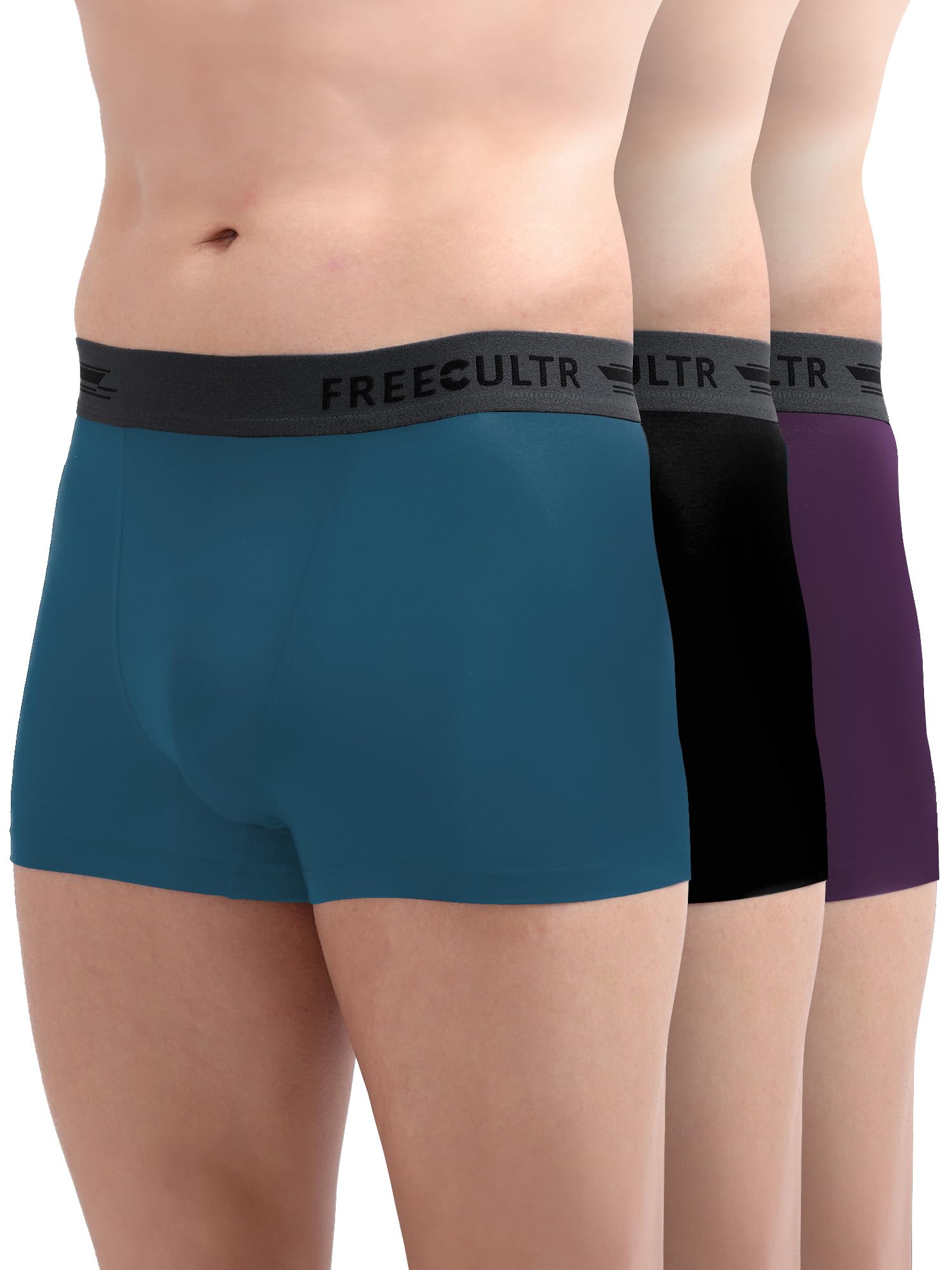 freecultr Men's Underwear Micromodal Airsoft Trunk – Ultra Soft, Sweat Proof, Non-Itch, No Chafing, Anti Bacterial Fabric (Pack of 3) | Mens Underwear Combo Pack of 3-picture-14