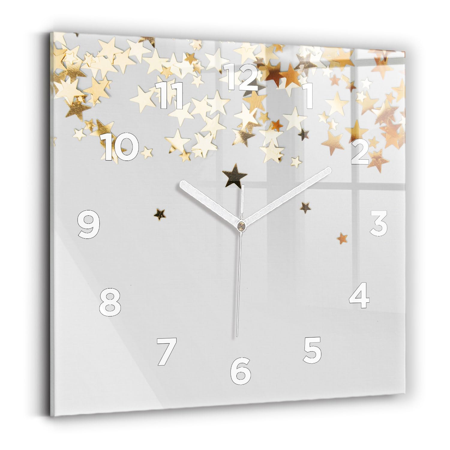 Horloge carrée sans tic-tac Wallfluent 30 cm de qualité