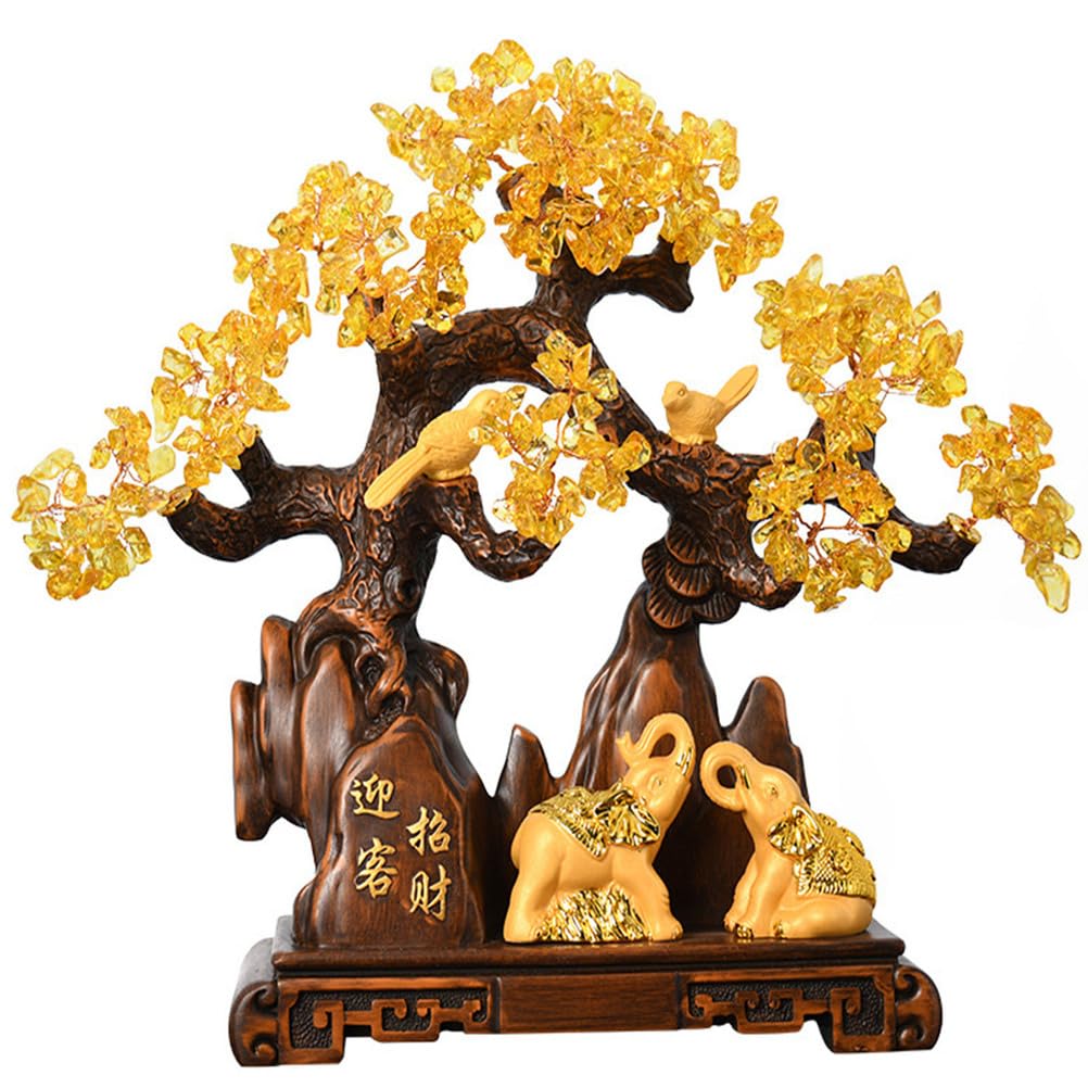 Feng Shui drzewko pieniędzy duża sosna stół w stylu Bonsai dekoracja Feng Shui drzewko pieniędzy dla bogactwa i powodzenia dla biura ozdoby do domu,Elephant,S