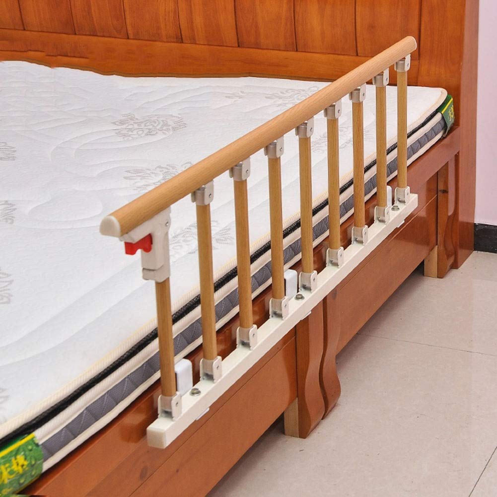 Sponde del Letto per Anziani Maniglia di Assistenza Pieghevole Protezione da Comodino di Sicurezza Barra Paraurti con Impugnatura in Metallo per Ospedale, Lunghezza 121 Cm (Colore