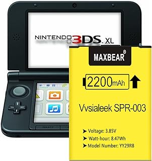 MAXBEAR 3DS XL SPR-003 Battery, 2200mAh 3.85V Replacement Battery for Nintendo 3DS XL SPR-003 and New 3DS XL RED-001 SPR-A-BPAA-CO XL Console