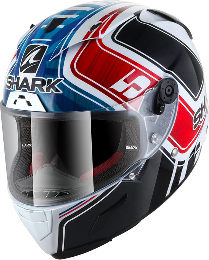 SHARK Casque moto RACE-R PRO ZARCO GP FRANCE WBR, Blanc/Bleu/Rouge, S