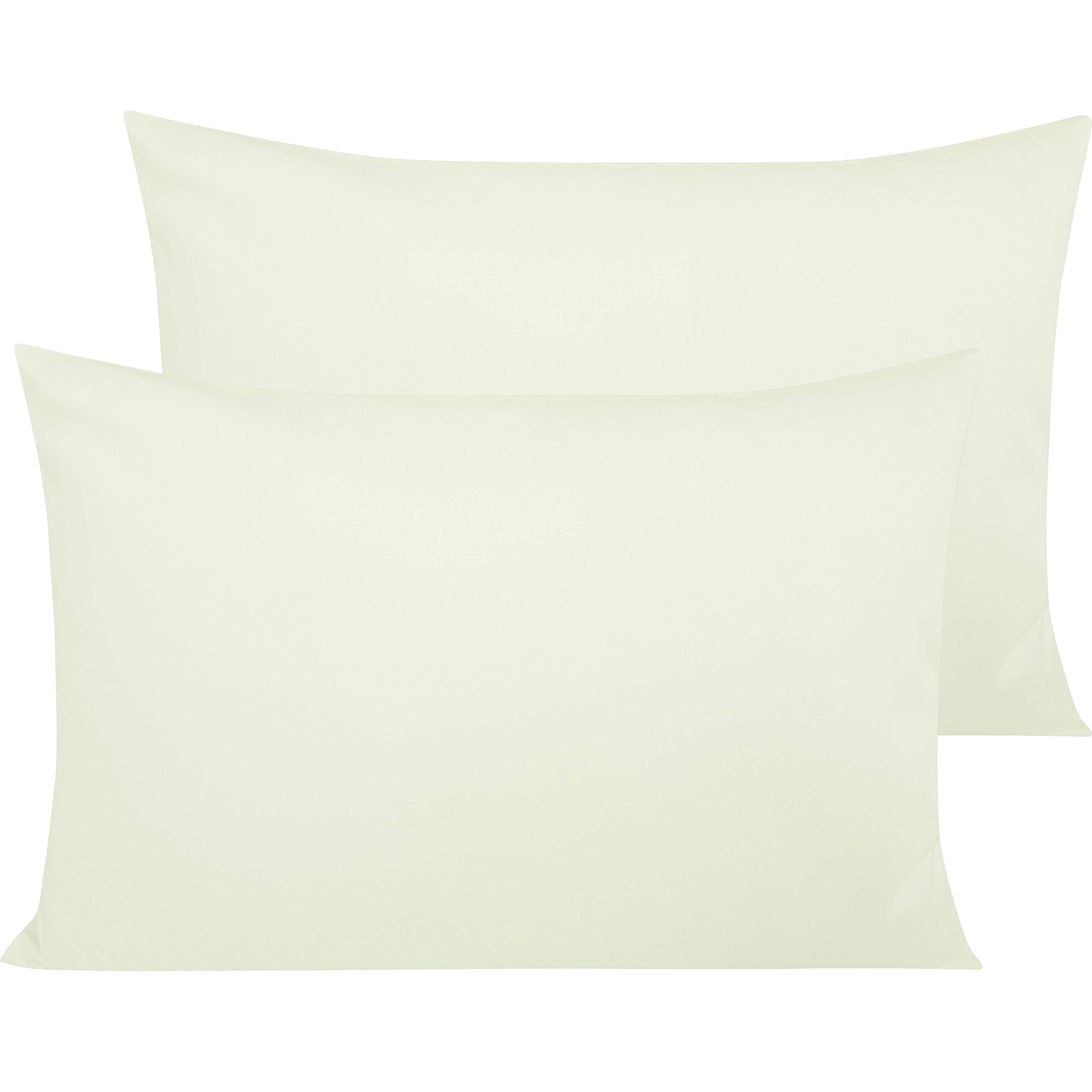Taies d'oreiller en coton égyptien 500 fils NTBAY, le luxe hôtelier ivoire pour votre lit