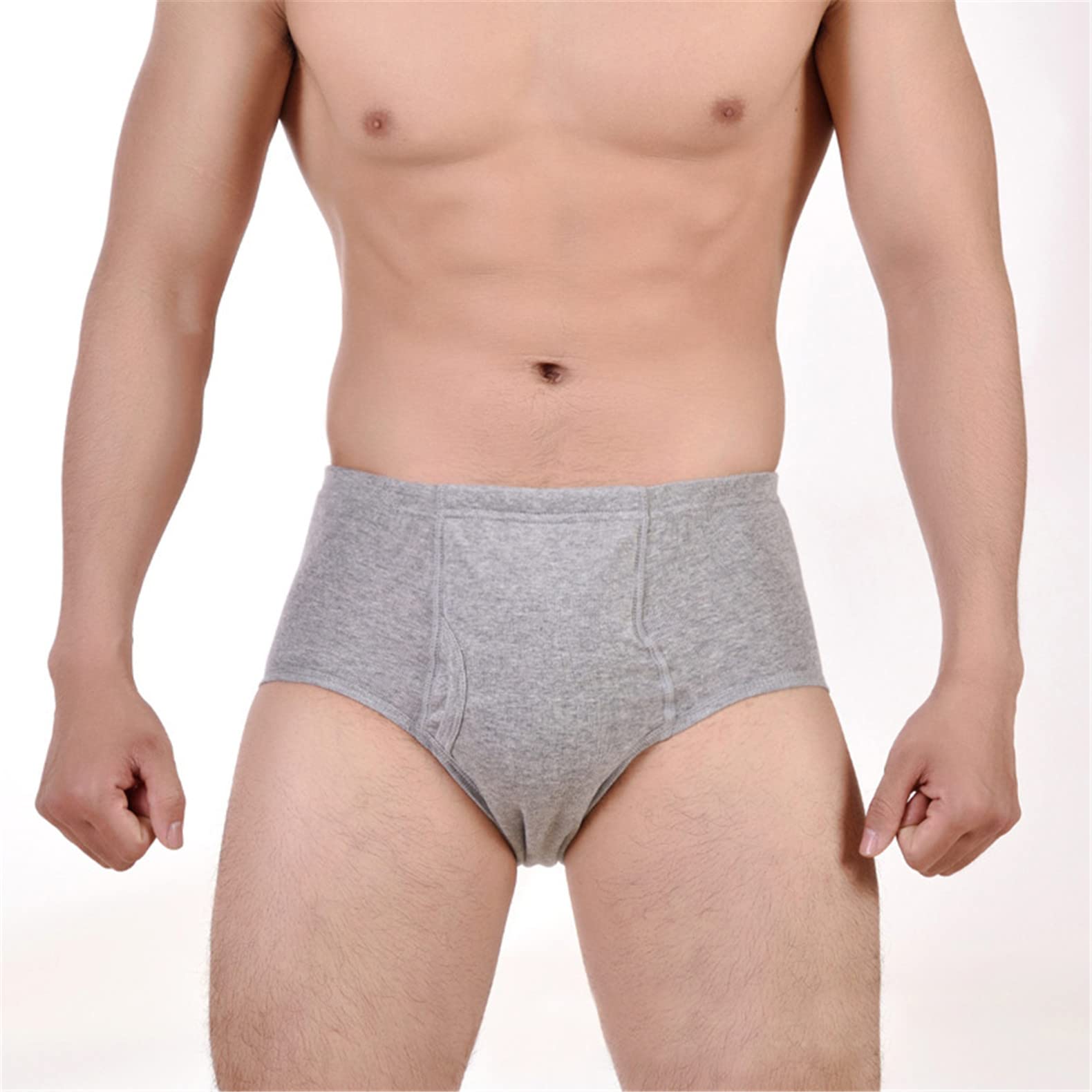 WM&LJP Men Incontinence Underwear, Men's Briefs Washable Urinary Underwear for Men, Reusable Breathable Incontinence Briefs for Men,XL