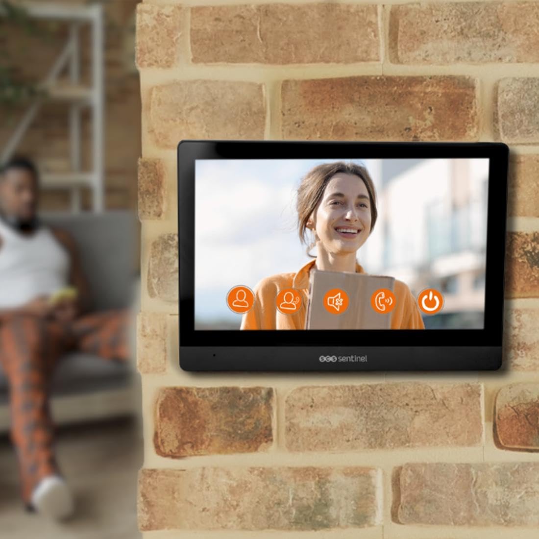 SCS Sentinel VisioWiFi 10 – Videocitofono cablato - 2 fili, touchscreen da 10" – Videocitofono Wi-Fi connesso – App per dispositivi mobili – Portata 100 m – Videosorveglianza domestica IP65 - PVF0058
