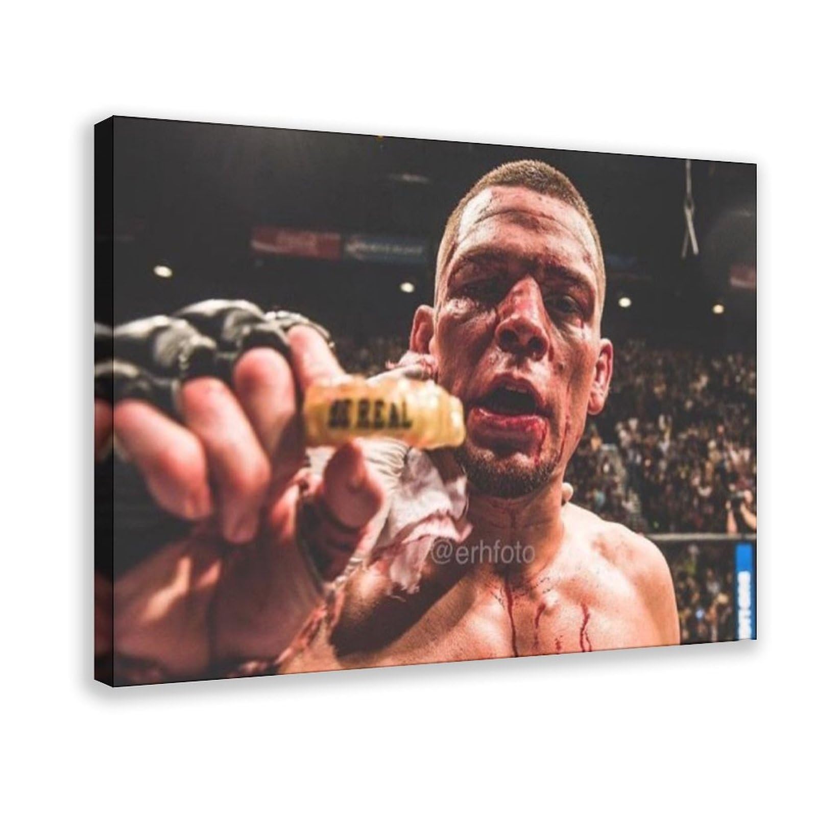 QGVBGF Nate Diaz UFC Fighter Wall Dec Canvas Poster Wall Art Decor Print Picture Paintings for Living Room Bedroom Decoration 12x18inch(30x45cm)