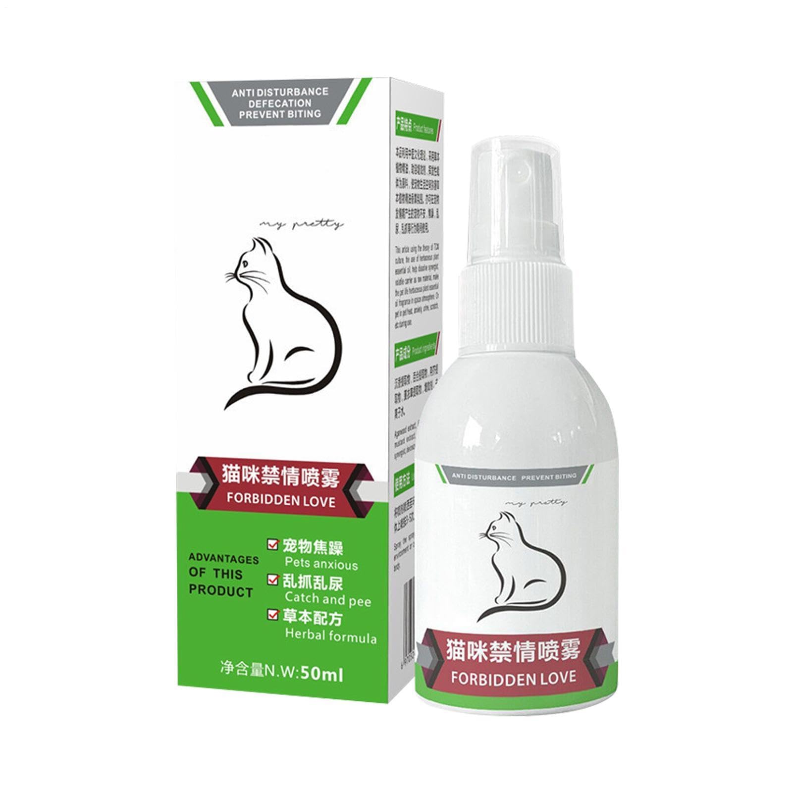 Spray de feromona calmante para gatos domésticos relajante gato solución natural antiestrés