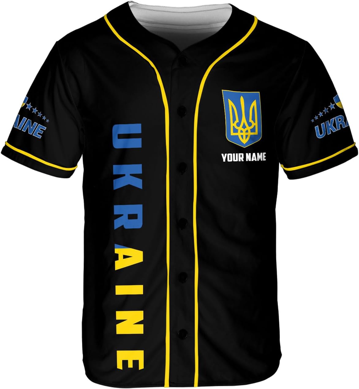 Leeprints Personalized Ukraine Jersey, Ukrainian Soccer Shirt Baseball Ukraina Flag Jersey for Men Women Country Shirts
