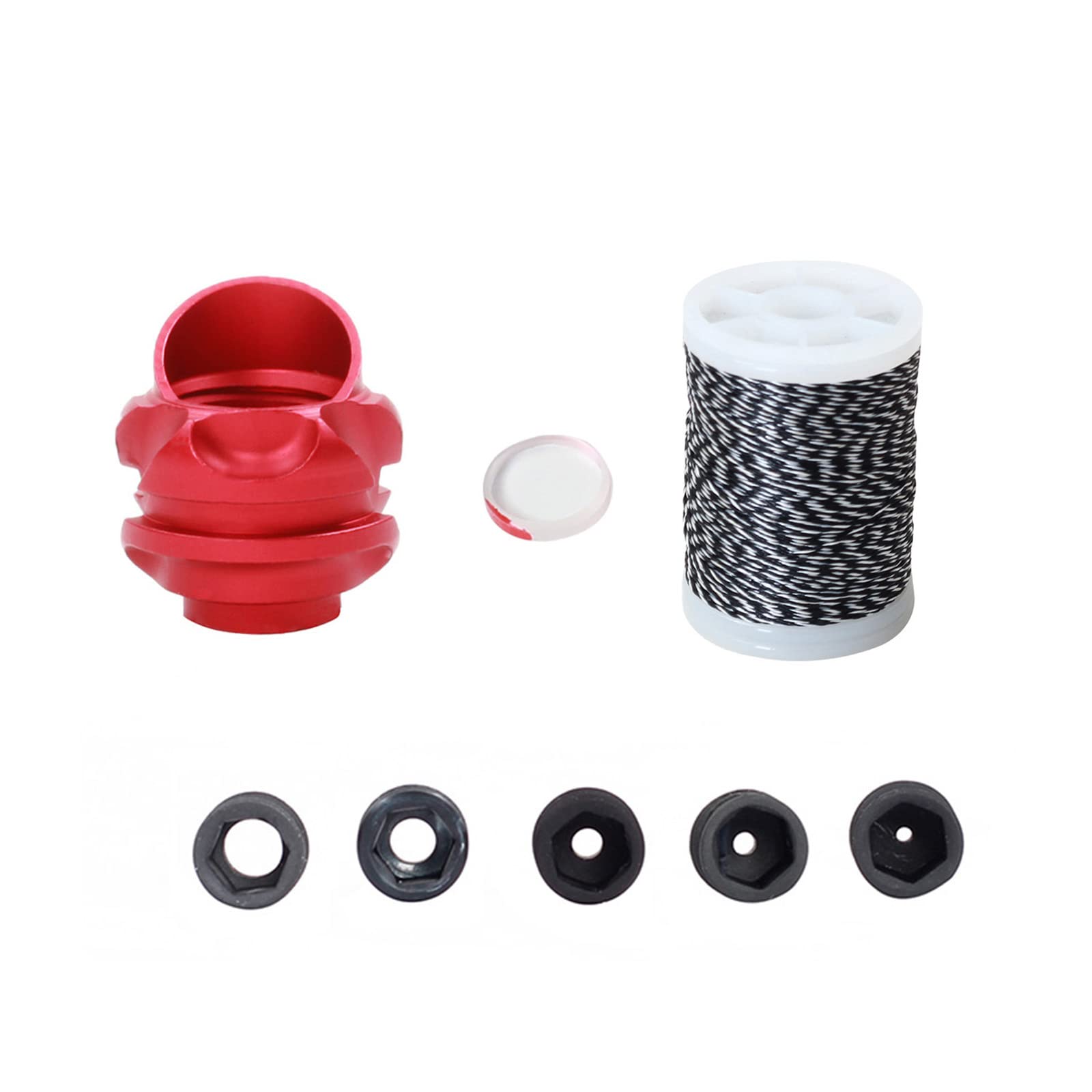 ZSHJG Kit Peep Sight En Aluminium 37/45° – Avec 5 Noyaux Intérieurs Et Lentille Clarifiante 6x Ou 8x, Pour Arc à Poulies