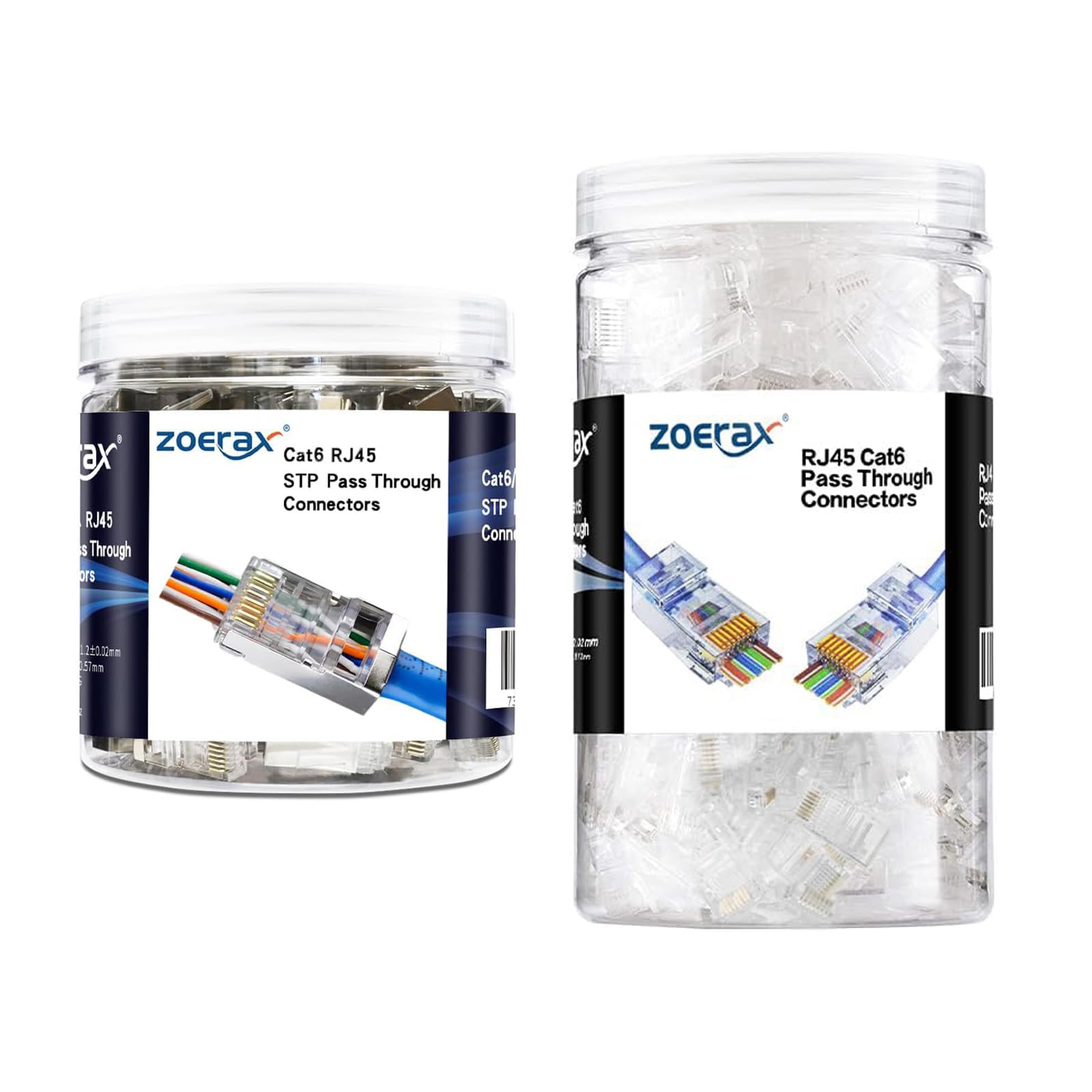 RJ-45 Cat-6プラグ(パンド) 200個 Amazon.com: ZOERAX 200-Pack RJ45 Cat6 Pass Through Connector and