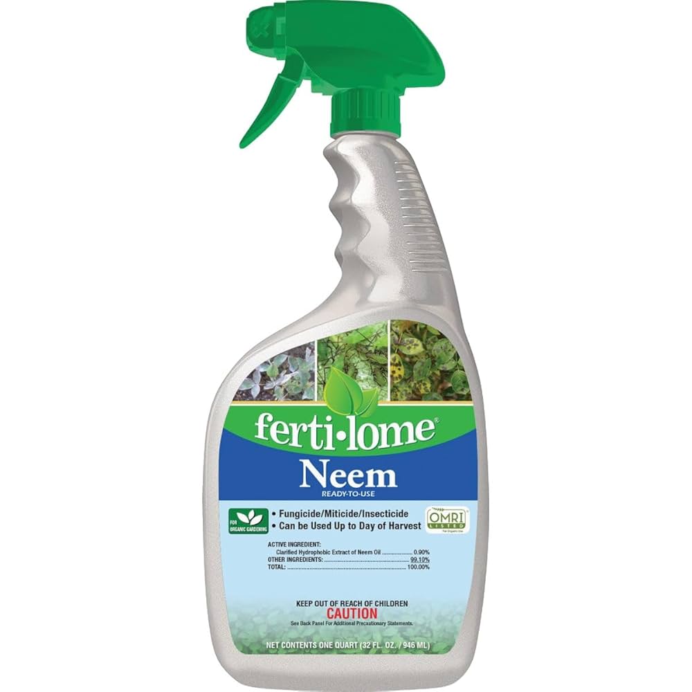 Amazon.com: Fertilome (16096) Neem Oil Ready to Use Insecticide, Controls Aphids, Spider Mites, Scale and Beetles, OMRI Listed (32 oz) : Patio, Lawn & Garden