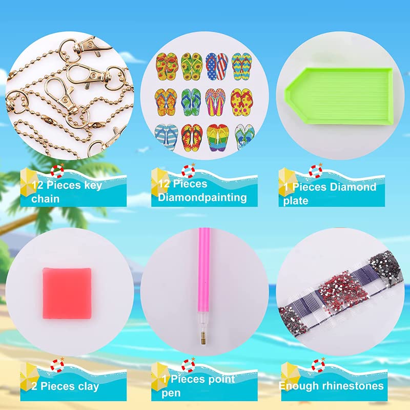 LUSandy Kit Portachiavi Fai Da Te: 4 Pezzi Diamond Painting A Forma Di Aeroplano Per Adulti E Bambini - 6