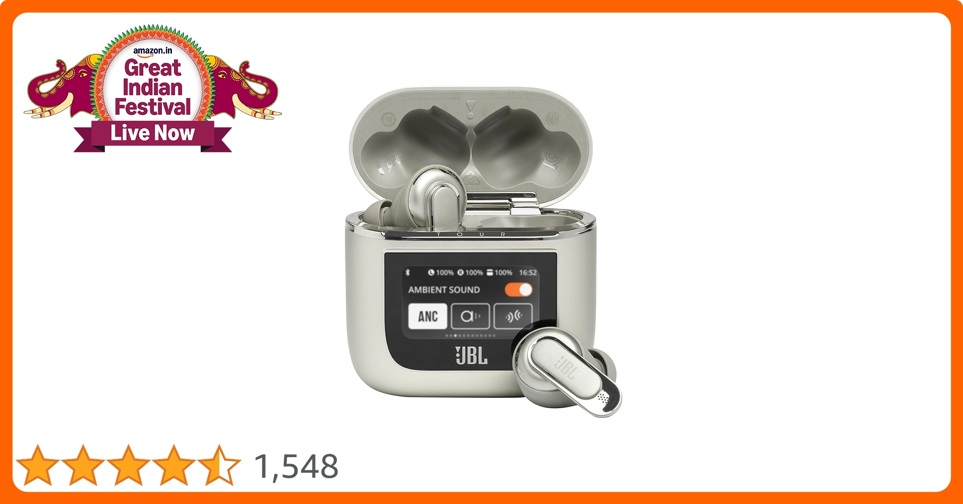 JBL TOURPRO2 [シャンパンゴールド] JBLTOURPRO2-CPG 完全ワイヤレスイヤホン JBL Tour Pro 2 シャンパンゴールド