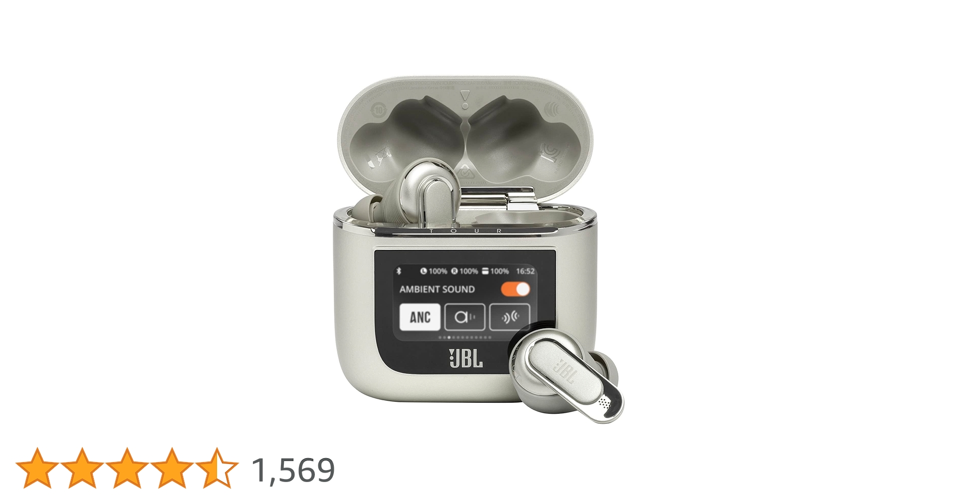 JBL Tour Pro 2 Wireless Earphones, Bluetooth Hybrid Noise