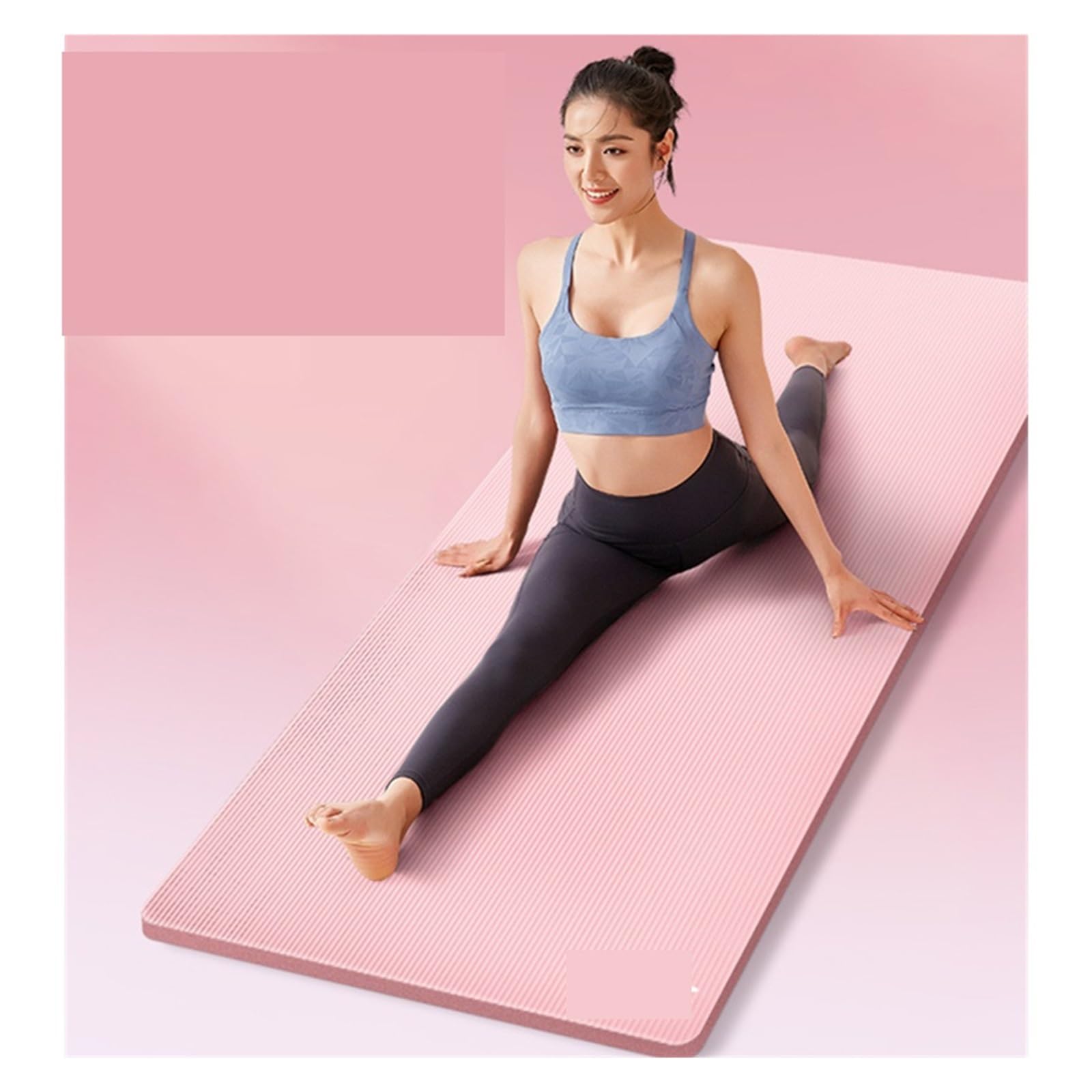 Esterilla de yoga de 1830 x 610 x 10 mm, extra gruesa, antideslizante, para fitness, pilates, gimnasia, esterilla de masaje, esterilla de ejercicio para principiantes, para pilates, estiramiento,