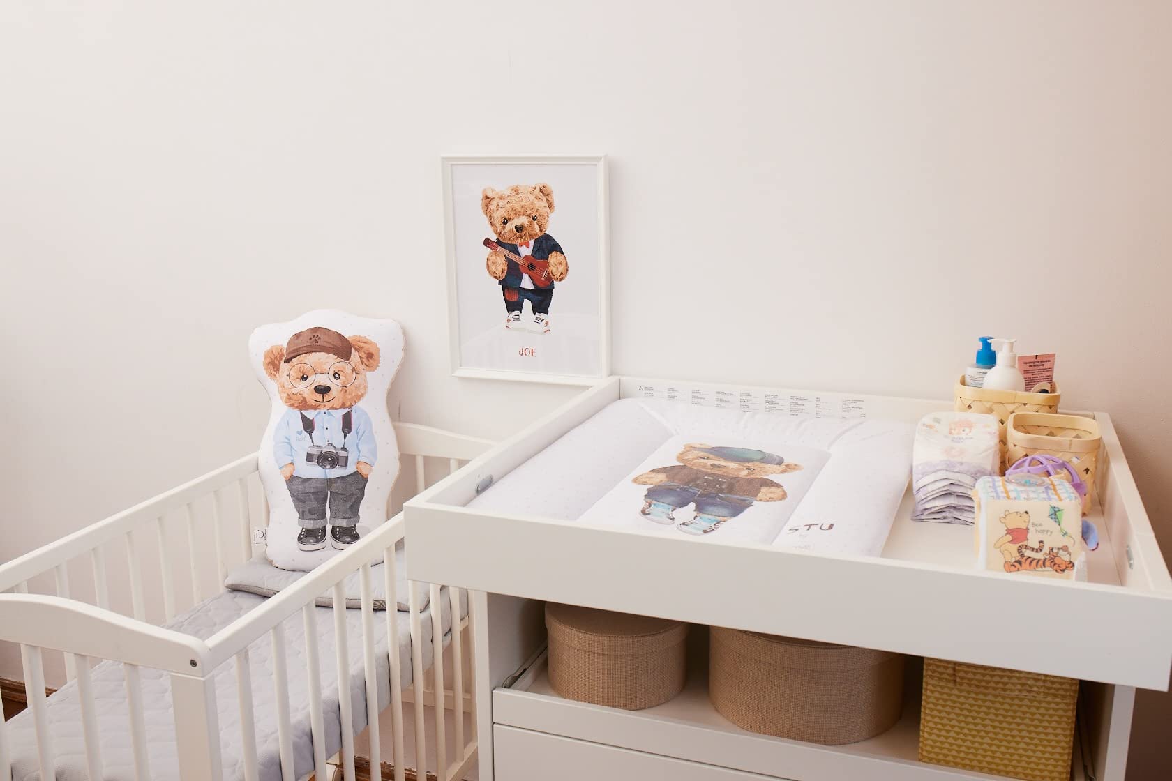 Ceba Baby® Fasciatoio Materassino - Fasciatoio neonato morbido - Cuscino Fasciatoio Lavabile per bambine e bambini - certificato Öko-Tex - impermeabile - 70x50 cm - Bart