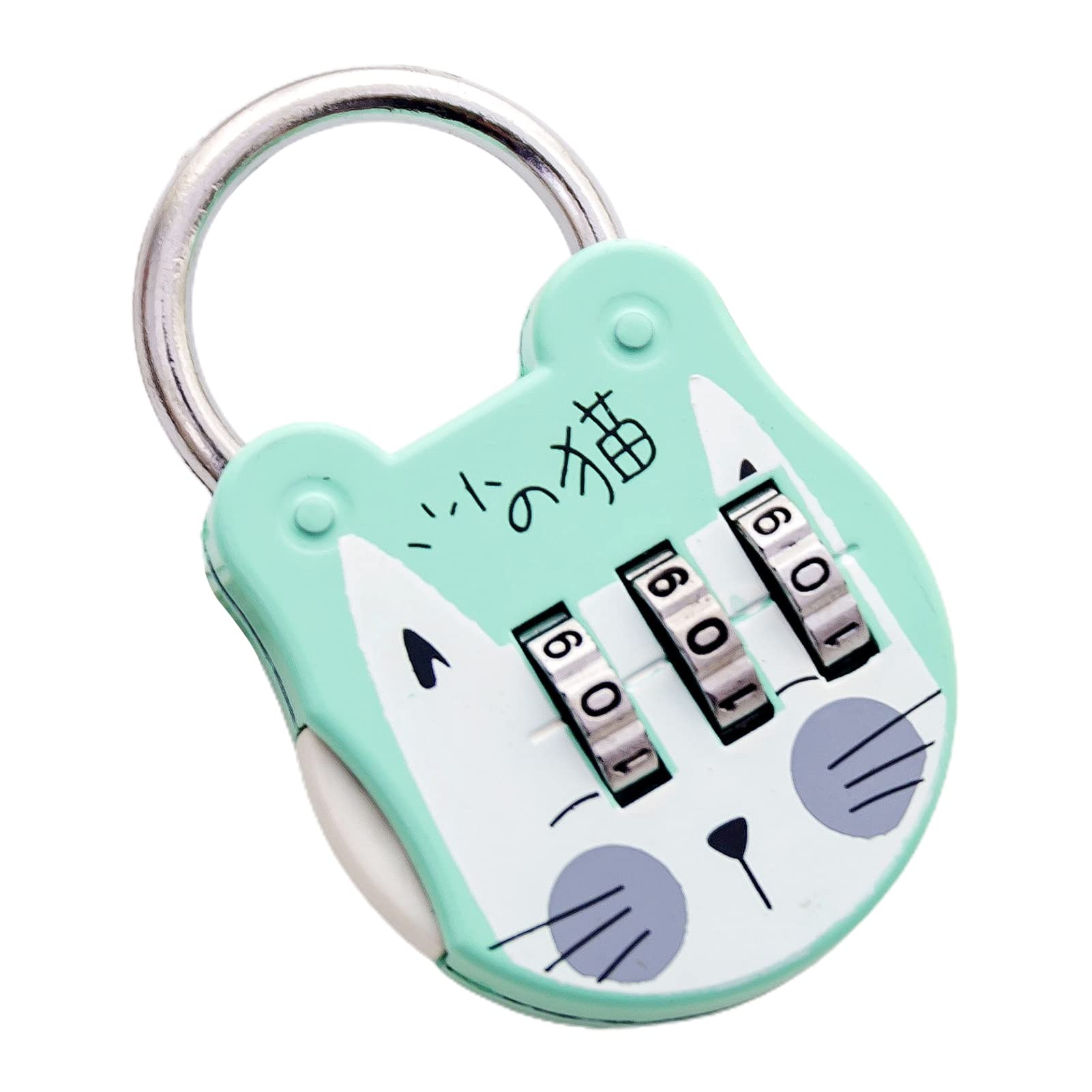 Roadoor Green 3 Digit Combination Padlock Hard Stainless Steel High Strength Luggage Suitcase Locker Room Padlocks Number Password Lock For Dorm Drawer 1Size