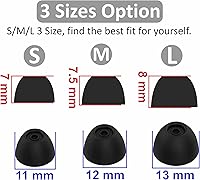 Vista 6 de 9 pares de auriculares de silicona Galaxy Buds 2 almohadillas para los oídos, S/M/L 3 tamaños de goma suave flexible para los oídos, puntas de ala