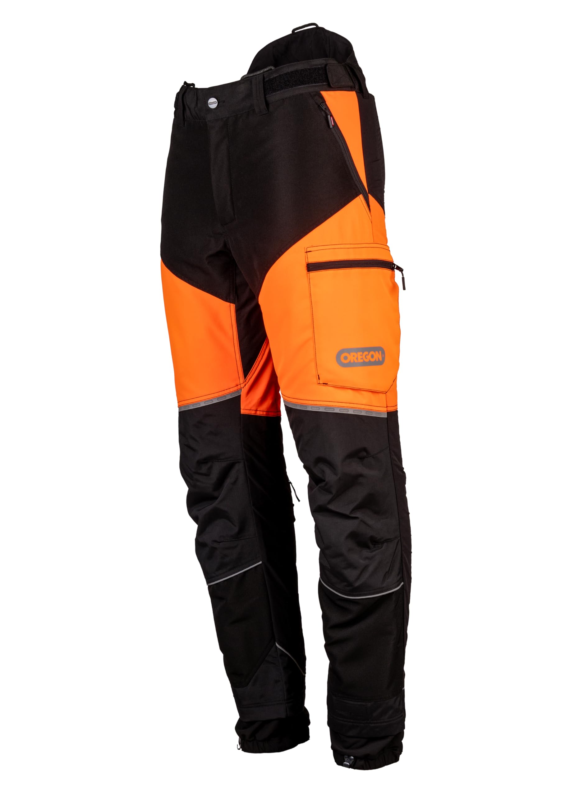 Oregon Protect Pro Chainsaw Trousers, Hi Vis PPE, Breathable, Work Safety Trousers, Professional Chainsaw Protective Gear for Power Tool Operation, Forestry & Outdoor Tasks, Orange/Black, Size XL
