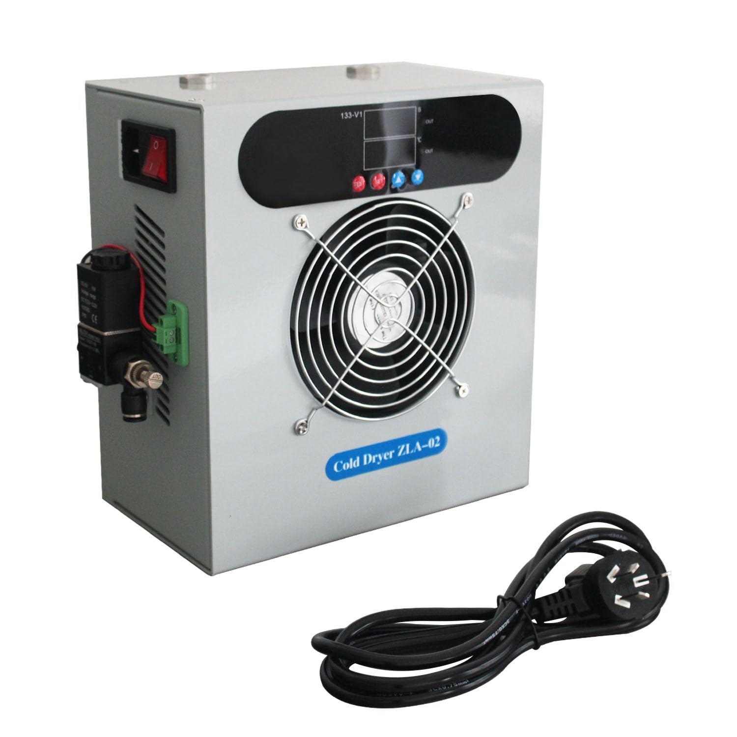 Secador refrigerativo de aire comprimido para compresor industrial filtro separador de humedad y aceite secador de aire frio tratamiento del aire comprimido equipo industrial para laboratorio