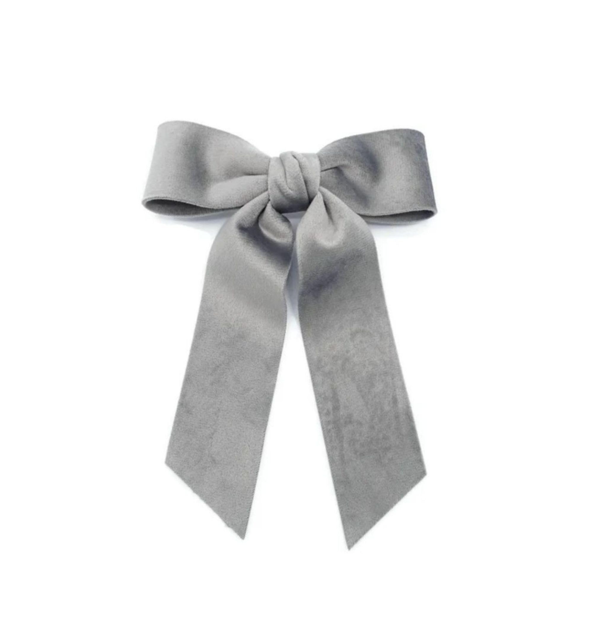 AXOCEAN Versitail Velvet Hair Bow Clip Hair Accessories For Girls And Women Pack of [1] [5] Variations Are Available (Cloud Gray) (B0CLRS9SGN) Amazon Price History, Amazon Price Tracker