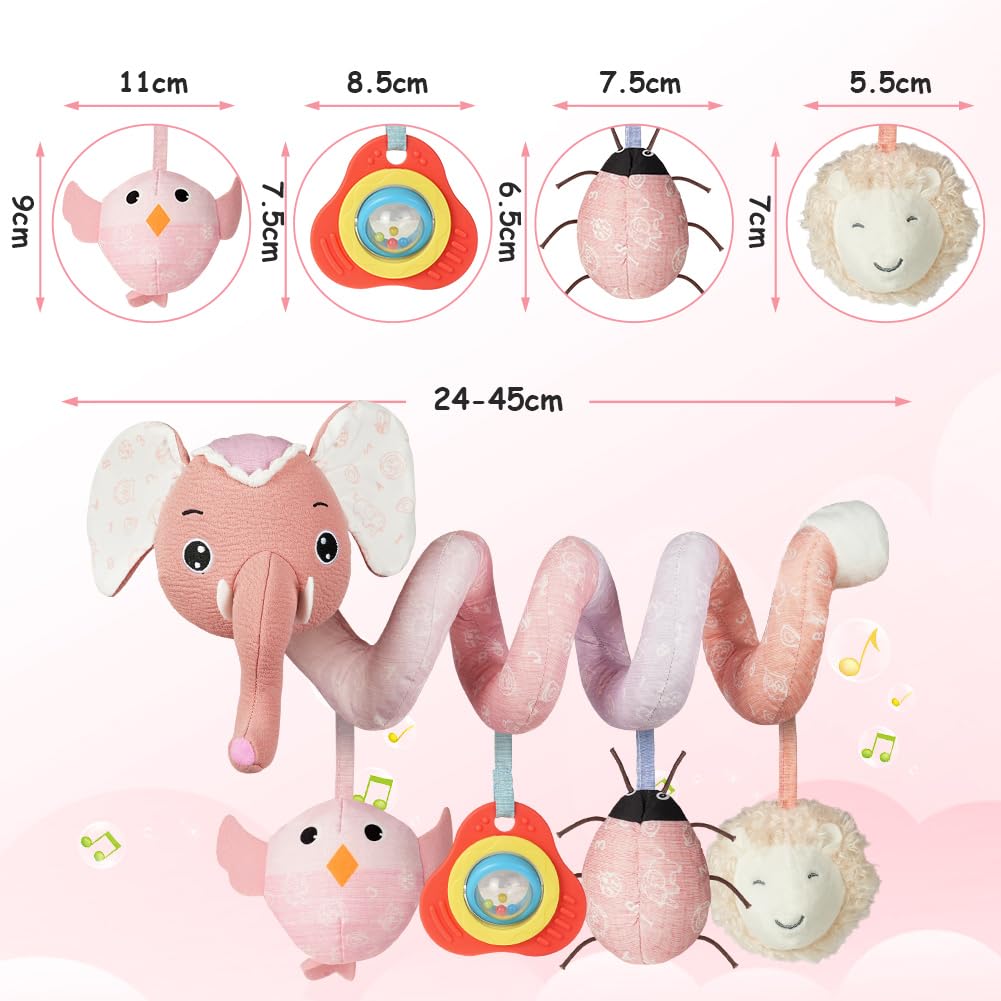 Vicloon Giocattolo a Spirale Passeggino Neonato, Giochi Passeggino Neonati Regalo per 0 3 6 Mesi - Image 2