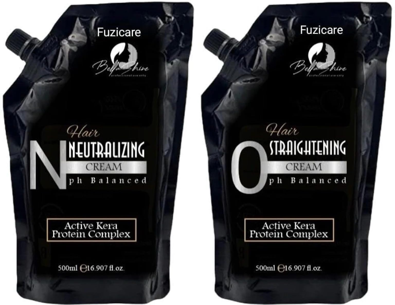 Bellashine Hair Straightening & Neutralizing Cream Duo 500ml | Active Kera Protein Complex, pH Balanced Formula, For Frizzy & Curly Hair, Professional Use Only, Silky Straight Results-image-16