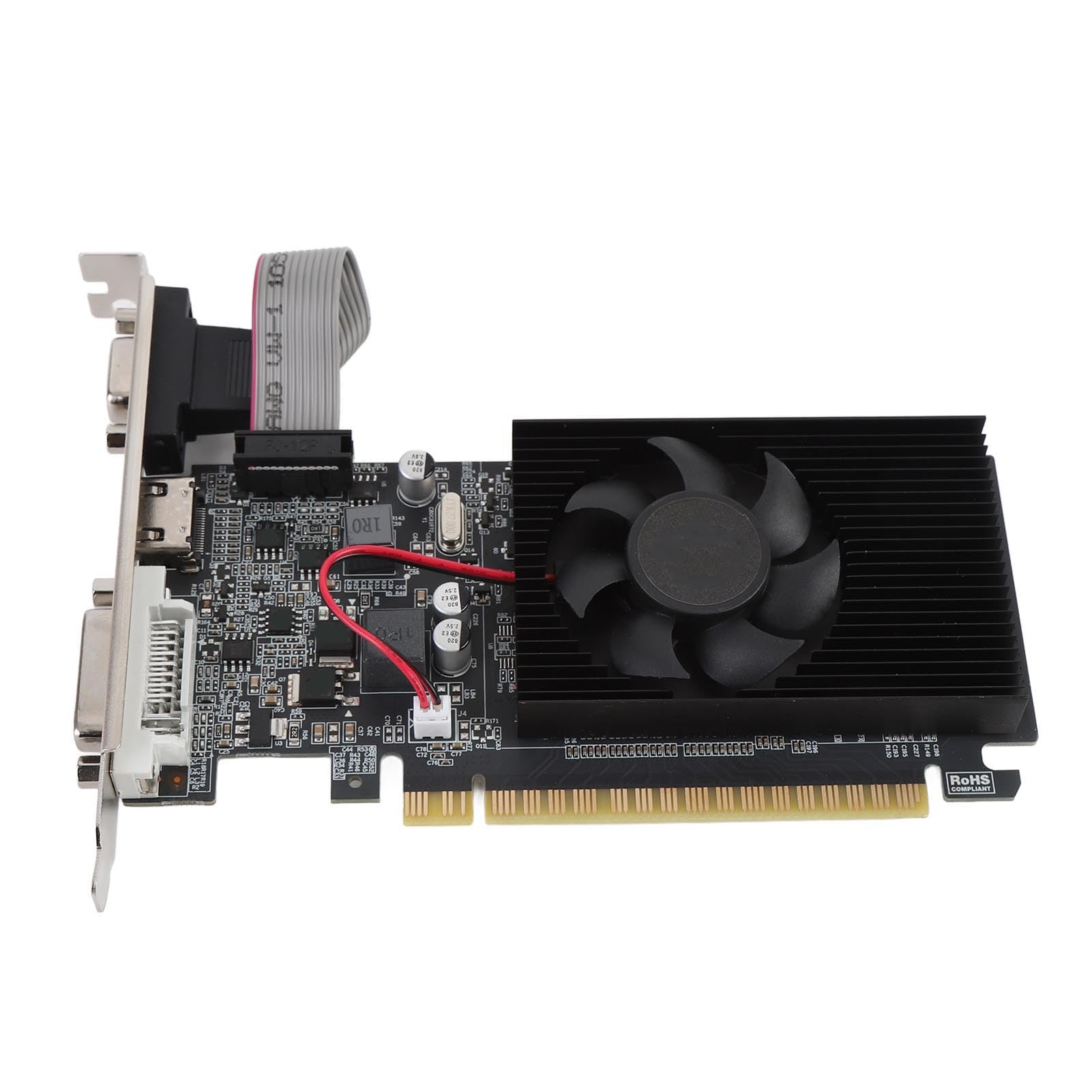 Generic Karta Graficzna do Gier Wydajna pamięć Wideo 2 GB DDR3 Interfejs Multimedialny HD Port VGA DVI dla Entuzjastów Komputerów Stacjonarnych Metalowy materiał PCB