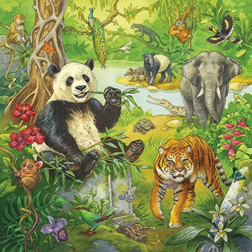 Ravensburger Kinderpuzzle - 05180 Im Urwald - Puzzle für Kinder ab 5 Jahren, mit 3x49 Teilen – Bild 4
