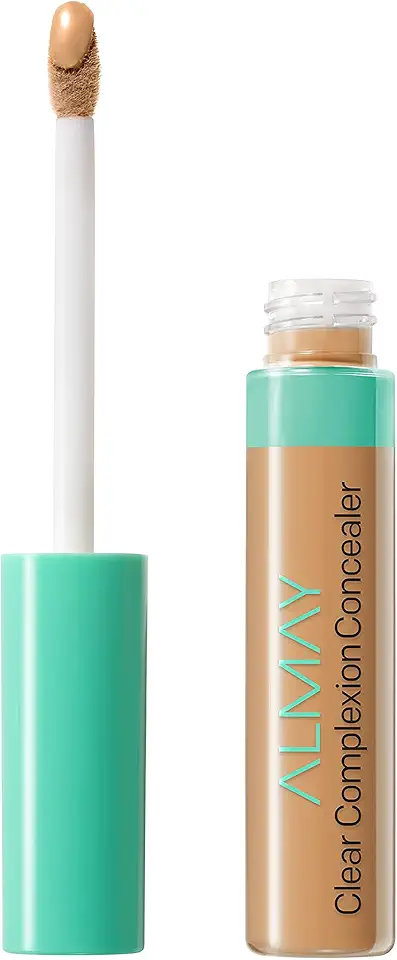Almay Corretivo Clear Complexion para acne e manchas com ácido salicílico - leve, cobertura total, hipoalergênico, sem fragrância, para pele sensível, 400 médio/profundo, 8,9 ml.