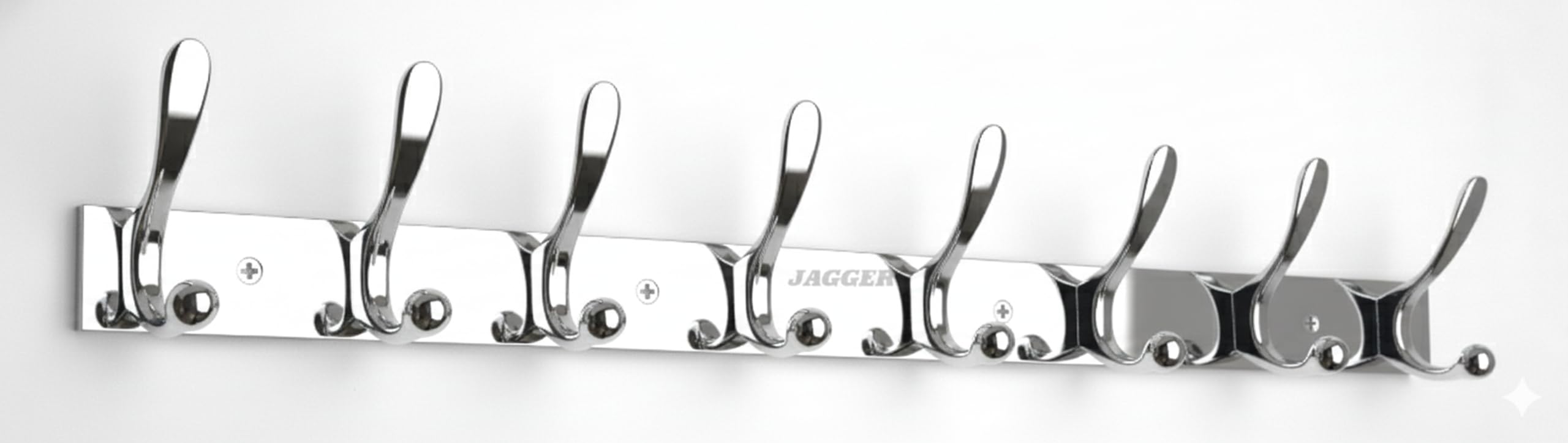 JAGGER JAG334 Wall Mounted Stainless Steel Wall Hooks for Hanging Cloth/Towel Hangers/Door Hangers/Hook Rail/Bthroom Hanger (Silver [ Duck ] [ 1 PCS ], 8 PIN Hook)
