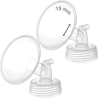 Maymom Wide Neck Pump Part Compatible with Spectra S1/S2 Pumps; Incl Wide Mouth Flange; Not Original Spectra Flange; Replaces Shield (19 mm Two Flanges)