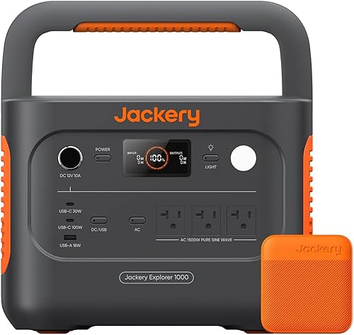 Miniatura 45 de Jackery Generador solar de 1000 v2 con panel solar de 200 W, estación de energía portátil de 1070 Wh, batería LiFePO4 de 1500 W AC/100 W, salida