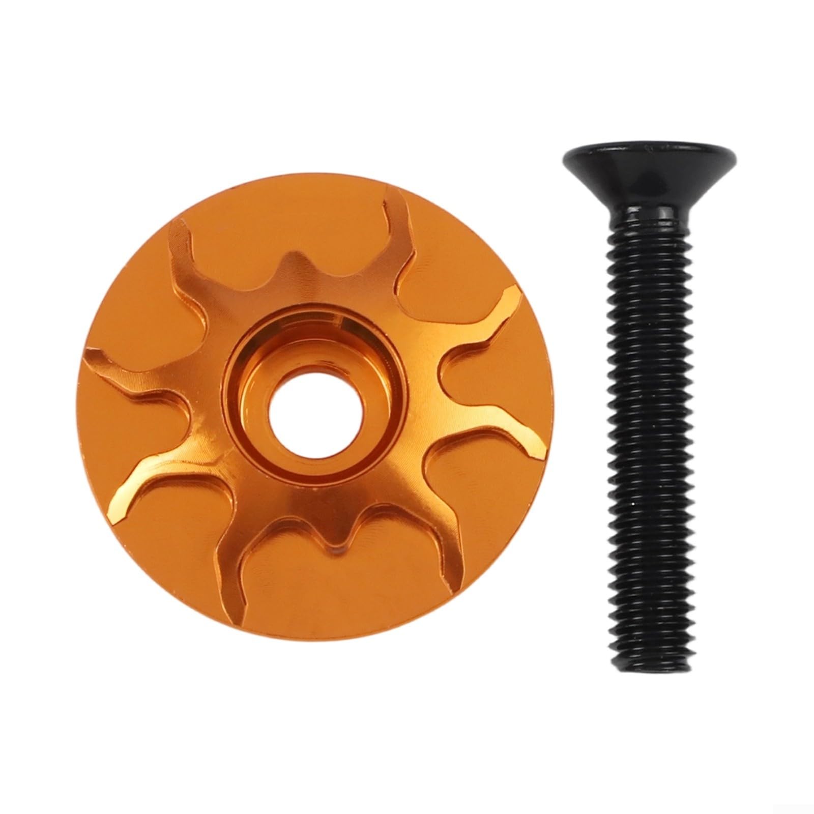Coperchio Superiore per Serie sterzo per Bici in Lega di Alluminio CNC con bullone in Acciaio Inossidabile Compatibile con attacchi Manubrio Standard da 28 e 6 mm di Diametro (Nero)