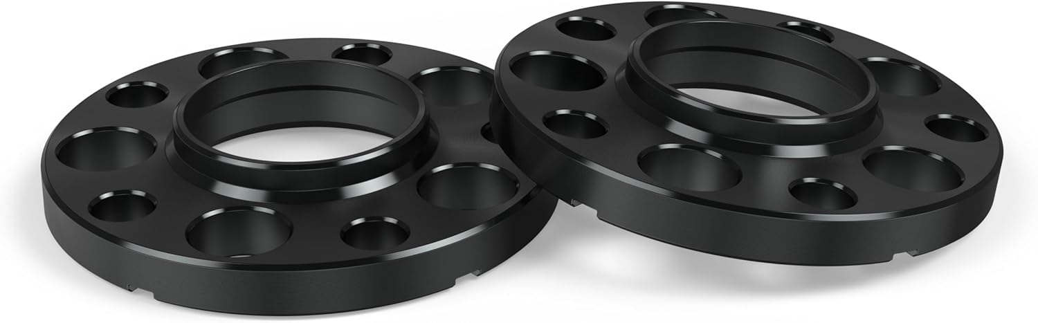 5x120mm Wheel Spacers, 5 Lugs, M14x1.25 Studs, 12mm+15mm Thickness, 72.56mm Hub Bore Compatible with BMW F Series F30 F32 F33 F80 F10 M3 4PCS(Black)