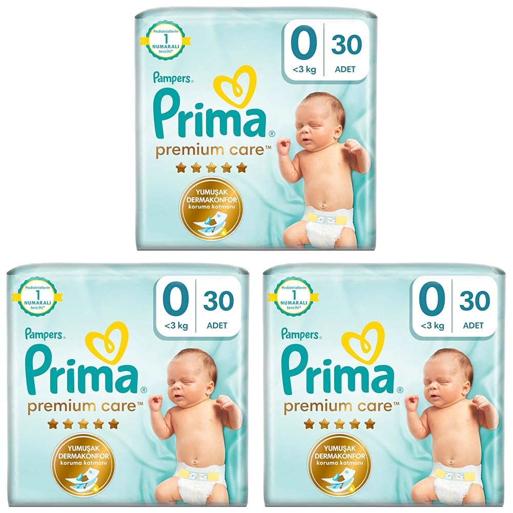 Prima Bebek Bezi Premium Care 0 Numara 30 Adet 3lü paket