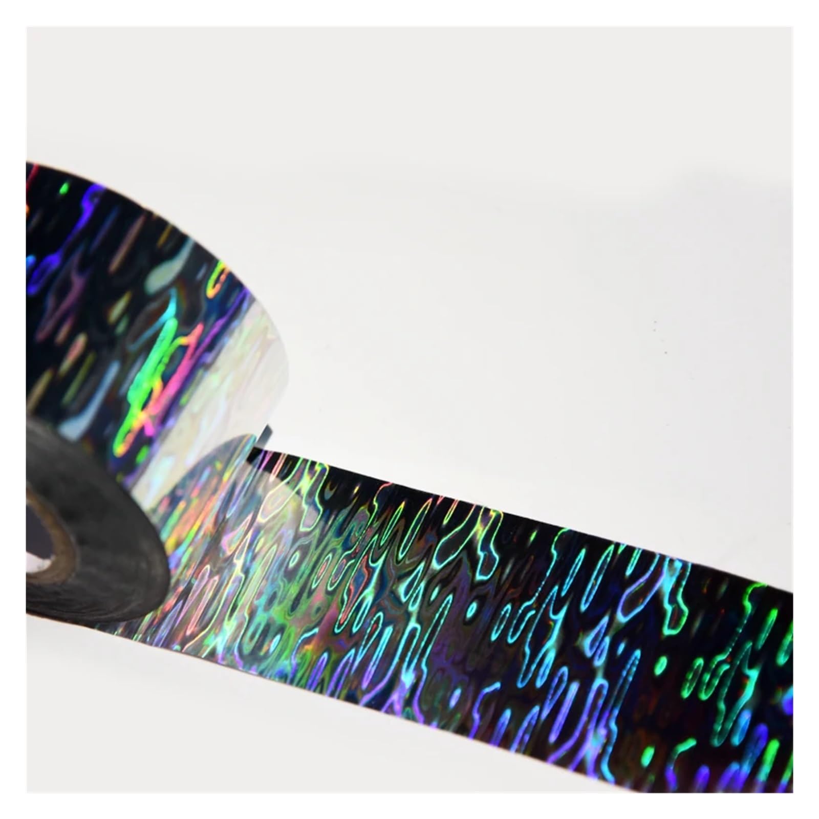 120m Water Ripple Foils Olografico Nail Art Transfer Foil Adesivo Argento Hot Stamping Foil for Esca Da Pesca Fai Da Te Strumento for Unghie Motivi Decorativi