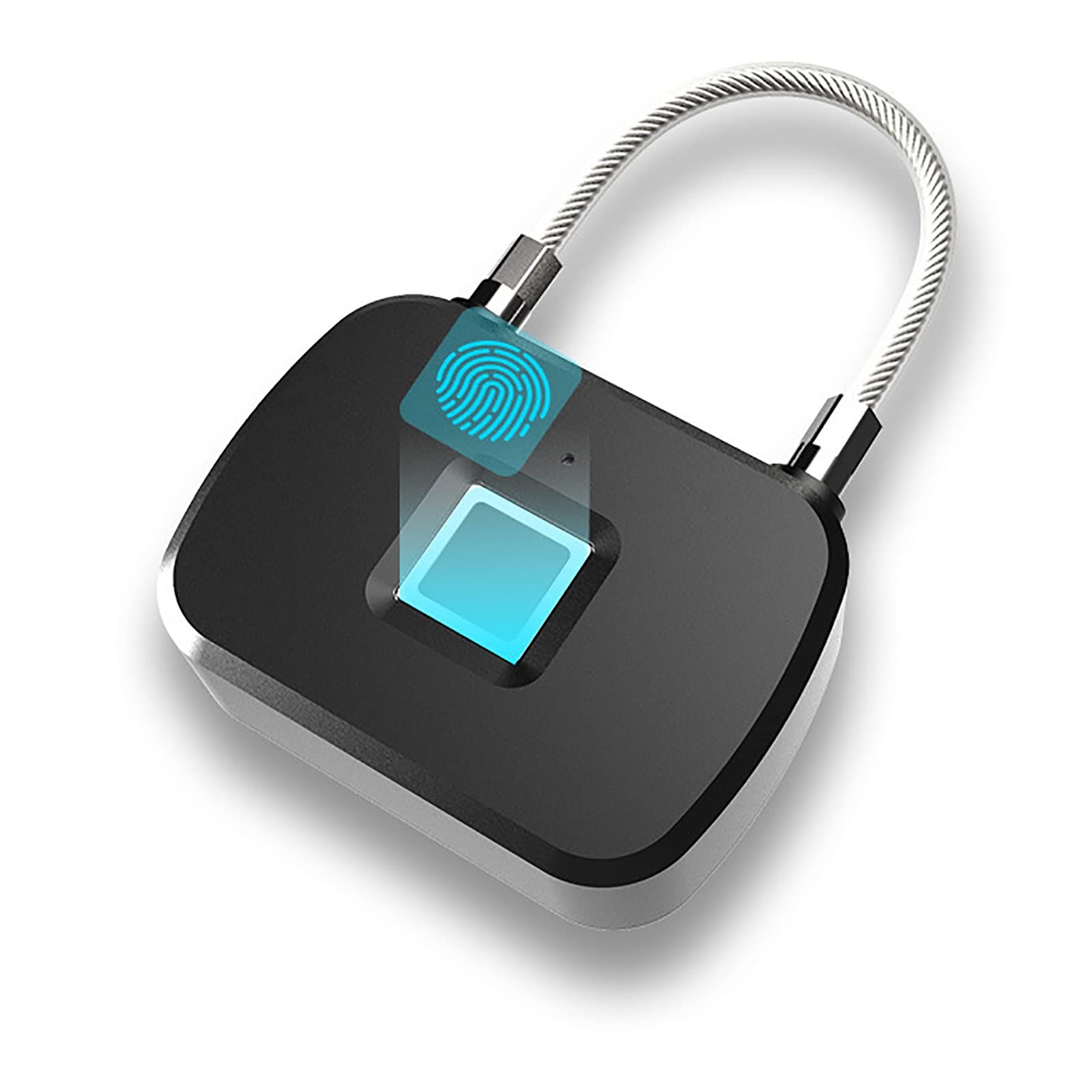Candado Inteligente con Huella Dactilar Mochila de viaje Pequeño candado cuerda alambre huella dactilar electrónico inteligente para Seguridad