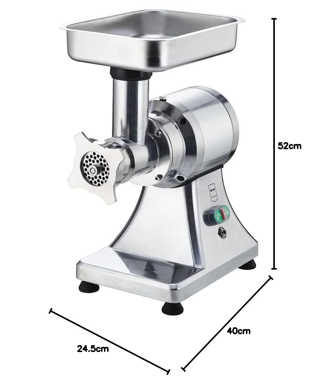 METRO Professional Picadora de carne GMG1100, 24,5 x 40 x 52 cm, 100 Kg/h, 550 W